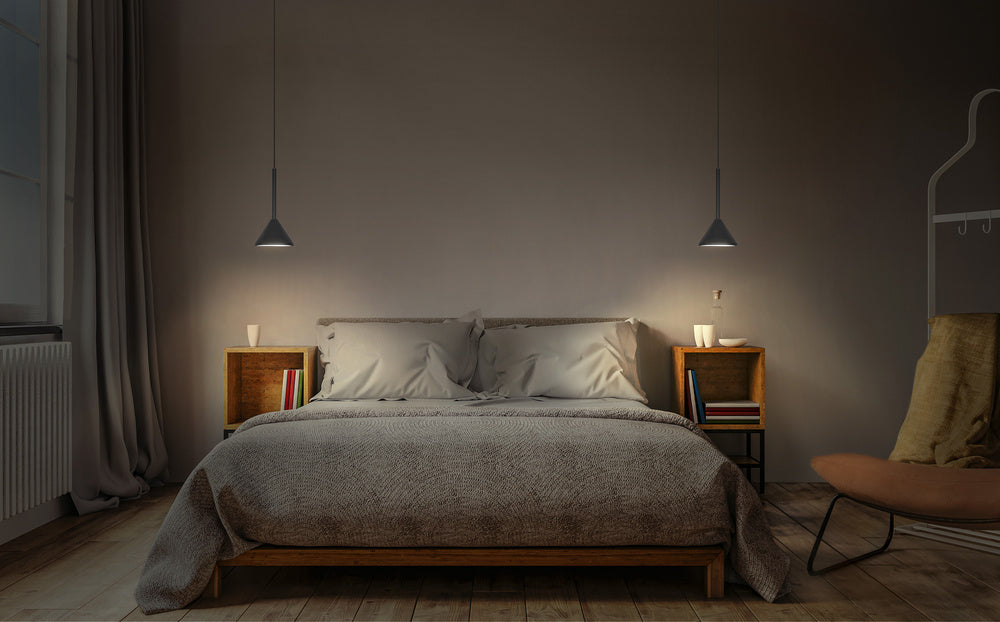 LEDVANCE LED-Pendelleuchte 1LED 3000K sw Decor Fuji 1XPendant 5W 930 Black 180lm