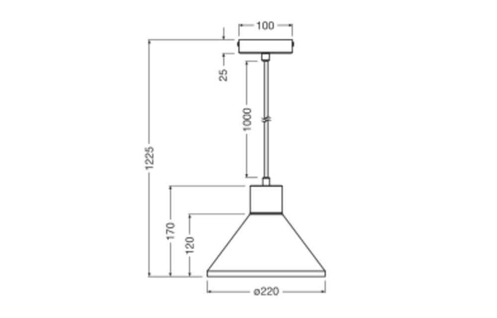 LEDVANCE LED-Pendelleuchte 1LED gr E27 Decor Concrete Wood Pendant 220 mm sym