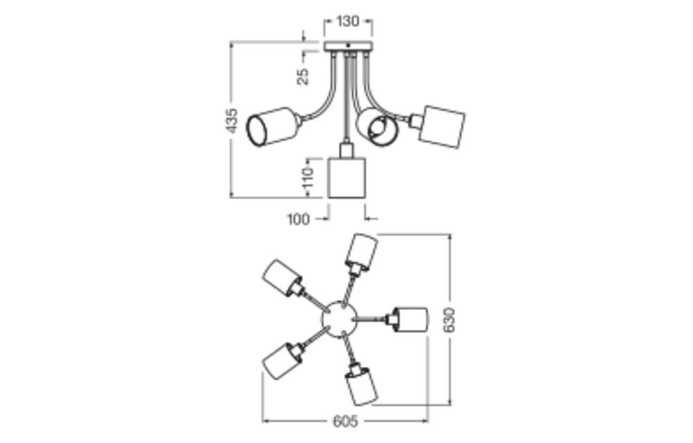 OSRAM-LEDVANCE LED-Anbauleuchte 1-50W Decor Felt Weaving Cans Ceiling 5XE mehr