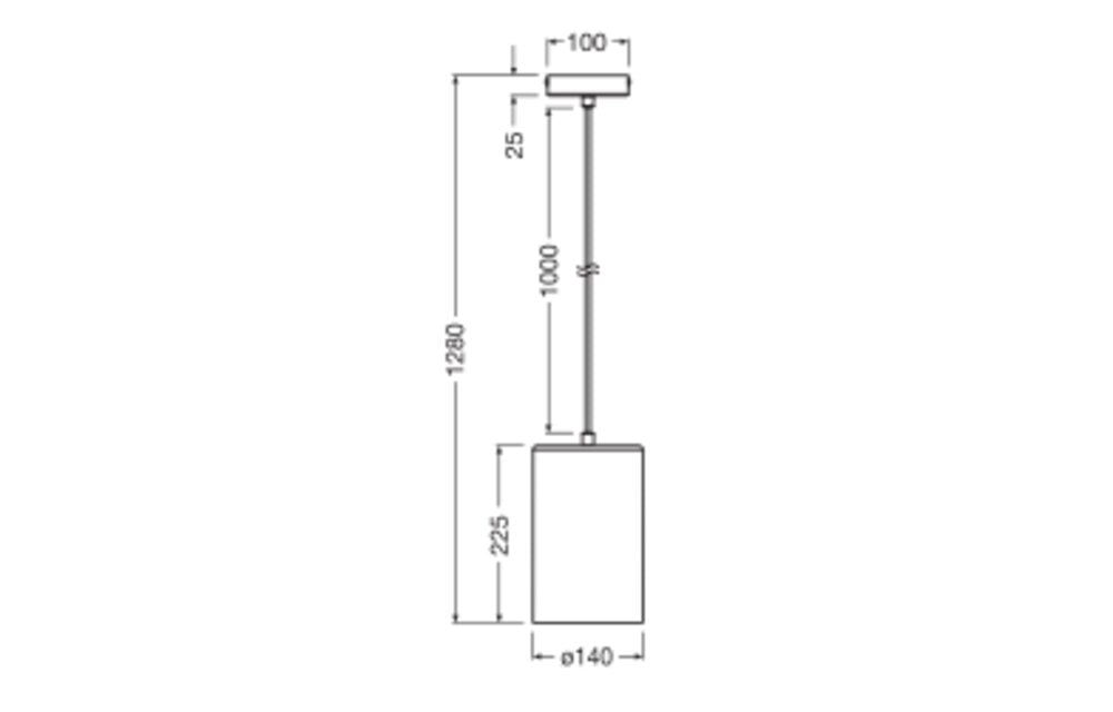 LEDVANCE LED-Pendelleuchte 1LED E27 sym Decor Plaster Tube Pendant E27 Whit IP20