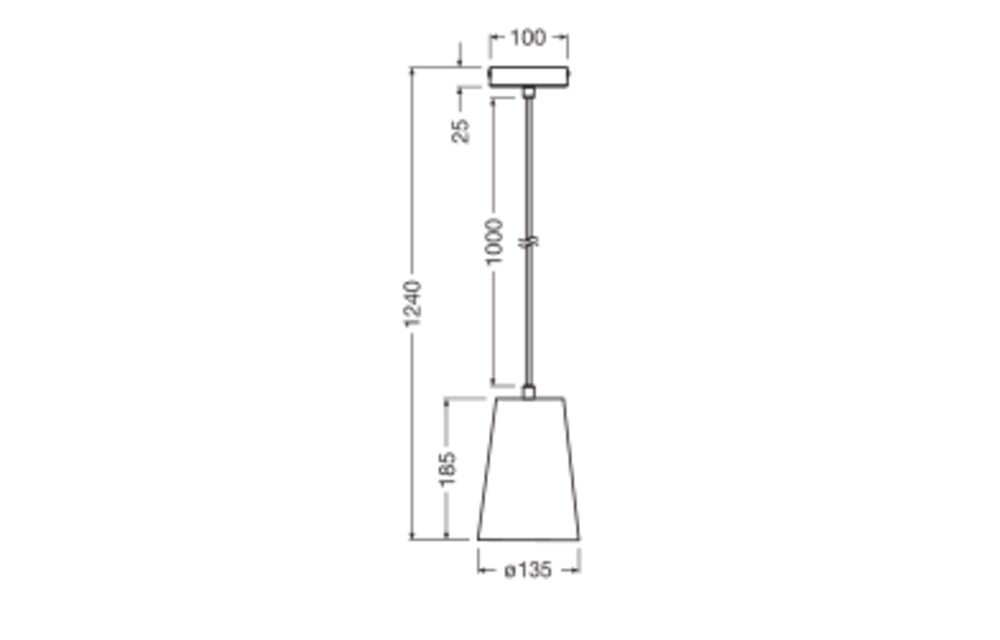 LEDVANCE LED-Pendelleuchte 1LED E27 sym Decor Plaster Cone Pendant E27 Whit IP20