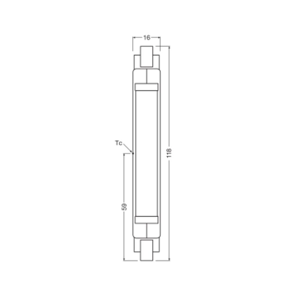 OSRAM LED-Röhrenlampe R7s 8W 2700K mehrf LED Slim Line 118 60 300° 8W 827 Gl 806l
