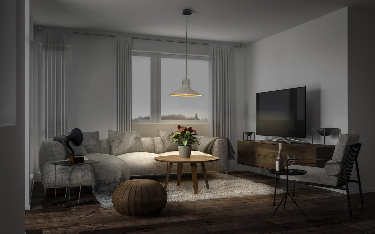 LEDVANCE LED-Pendelleuchte 1LED gr E27 Decor Concrete Sala Pendant E27 Dar sym