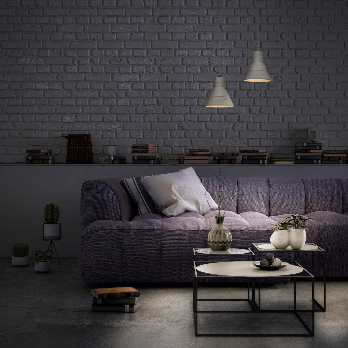 LEDVANCE LED-Pendelleuchte 1LED gr E27 Decor Concrete Bim Pendant E27 Dark sym
