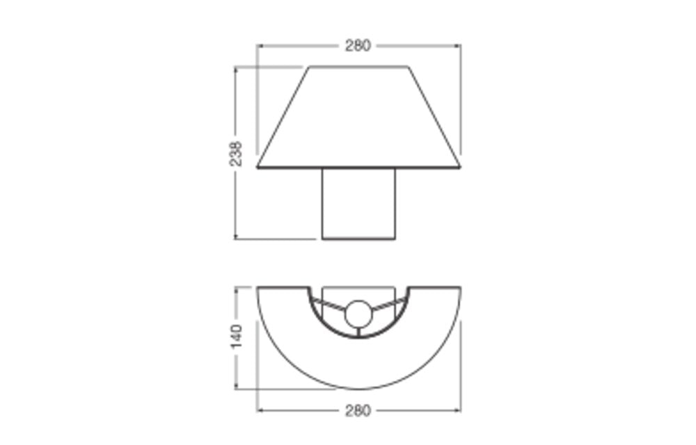 LEDVANCE LED-Wandanbauleuchte 60W br Decor Bamboo Paper Hut Wall 1XE27 B