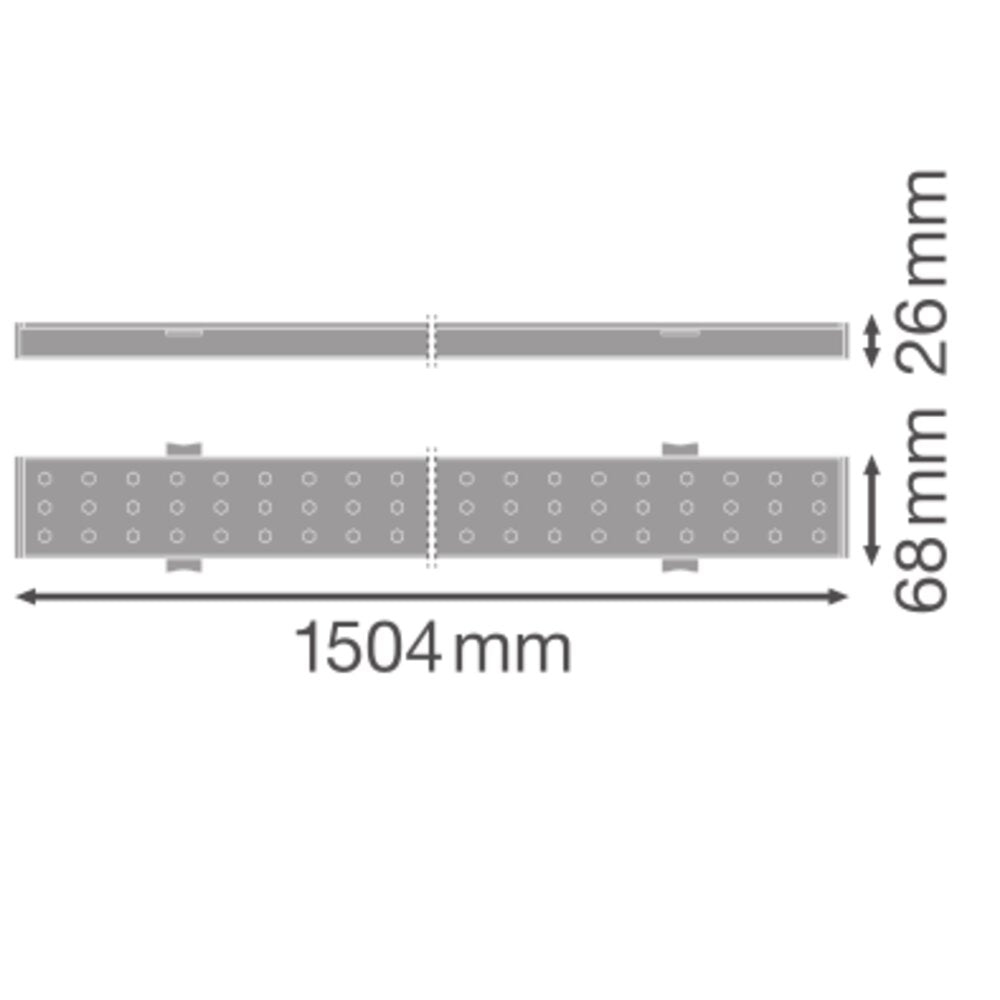 LEDVANCE LED-Geräteträger 50W 4000K 1LED TRUSYS UNIV P 50W 840 W CL DALI 9000lm