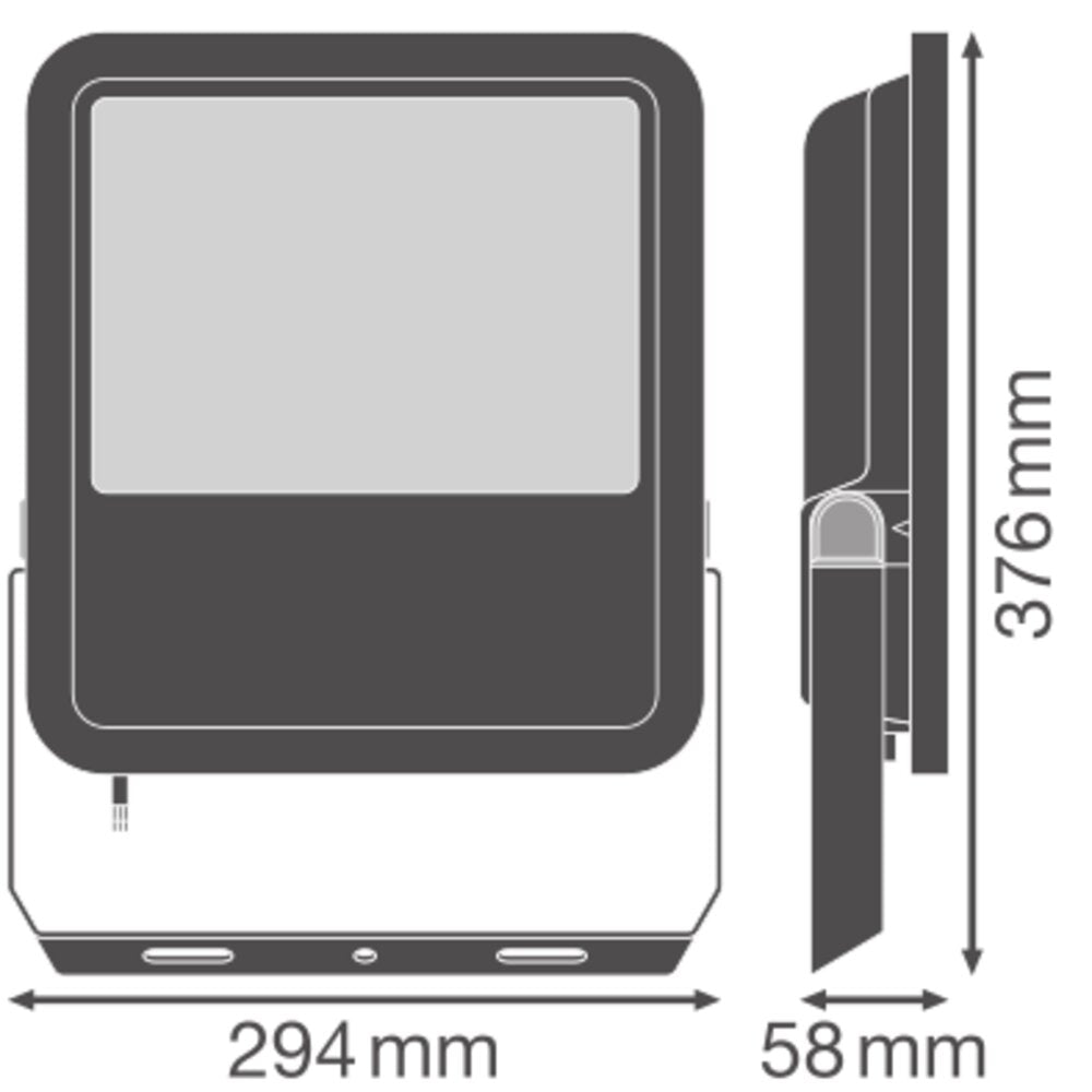 LEDVANCE LED-Anbaustrahler 81-100W EVG FL AREA V 100W ML 830 A48X85 BK 1LED sw