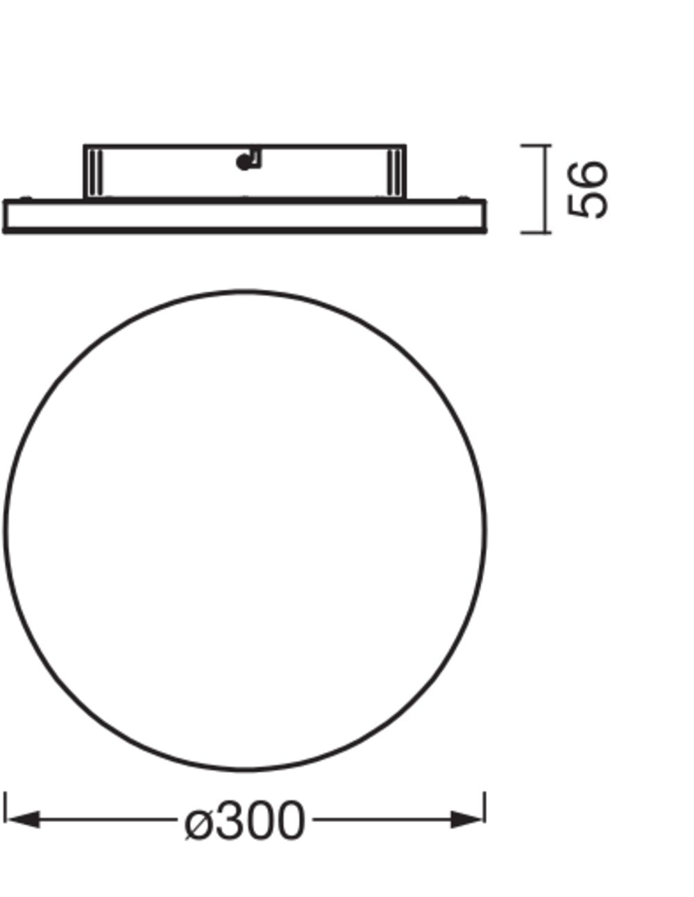 LEDVANCE LED-Panel 300mm 19W 3000K ws Planon Frameless Round 300mm 20W 83 1750