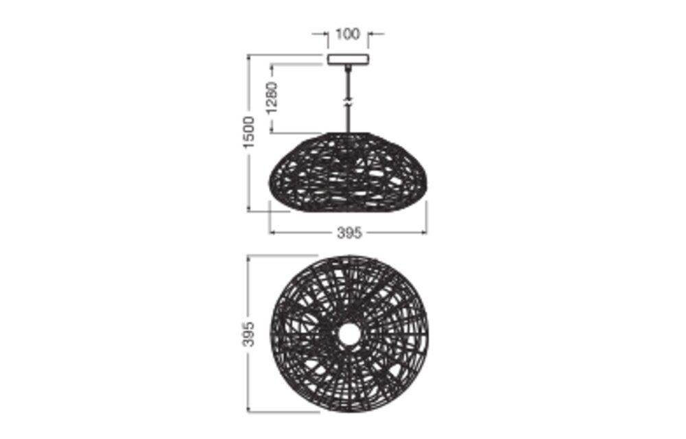 LEDVANCE LED-Pendelleuchte 1LED bg E27 Decor Paper Drop Pendant 1XE27 Beig sym