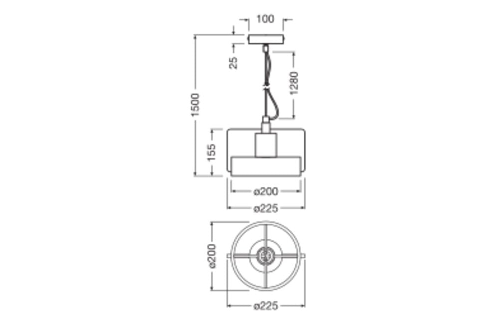 LEDVANCE LED-Pendelleuchte 1LED gr E27 Decor Mold Pendant 225MM 1XE27 Dark sym