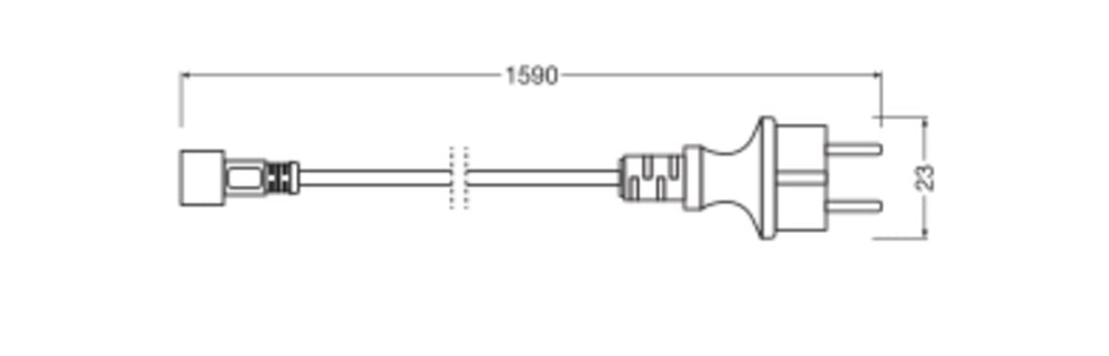LEDVANCE Anschlussset ws 1590x23x23mm LS AY AC PLUG EU IP44 Zubehör