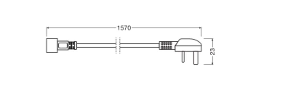 LEDVANCE Anschlussset ws 1570x23x23mm LS AY AC PLUG UK IP20 Zubehör
