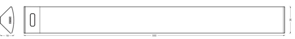 LEDVANCE LED-Lichtleiste 7,5W 3000-6500K Linear Angle Frameless Sensor 55cm 480lm
