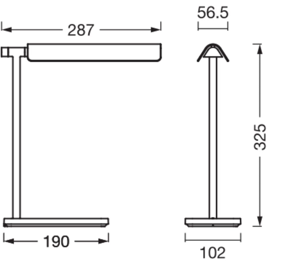 LEDVANCE LED-Schreibtisch 19W 3000-6500K Office Line Desk Roof 19W CCT Dim B 520l