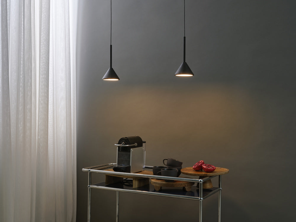 LEDVANCE LED-Pendelleuchte 1LED 3000K sw Decor Fuji 1XPendant 5W 930 Black 180lm