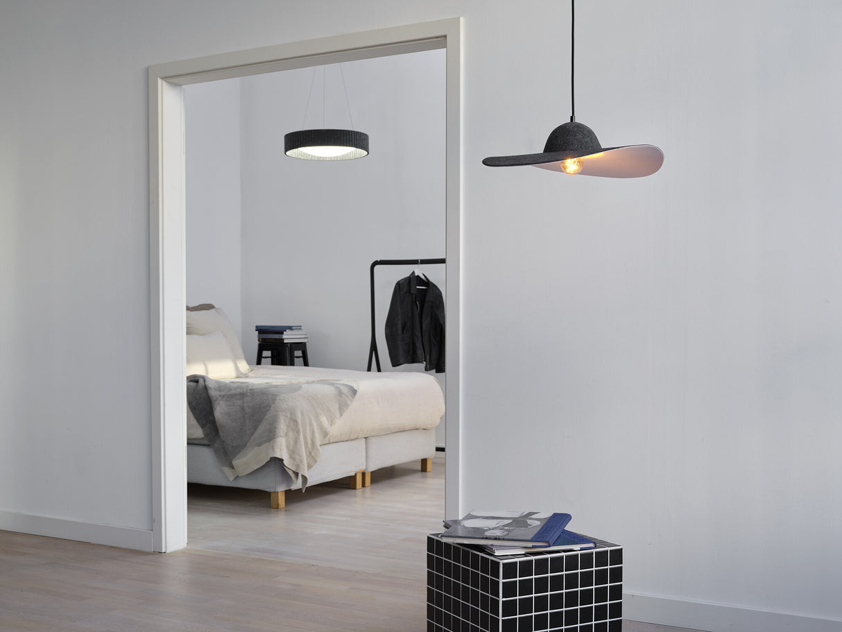 LEDVANCE LED-Pendelleuchte 1LED gr E27 Decor Felt Hat Pendant 1XE27 Dark G sym