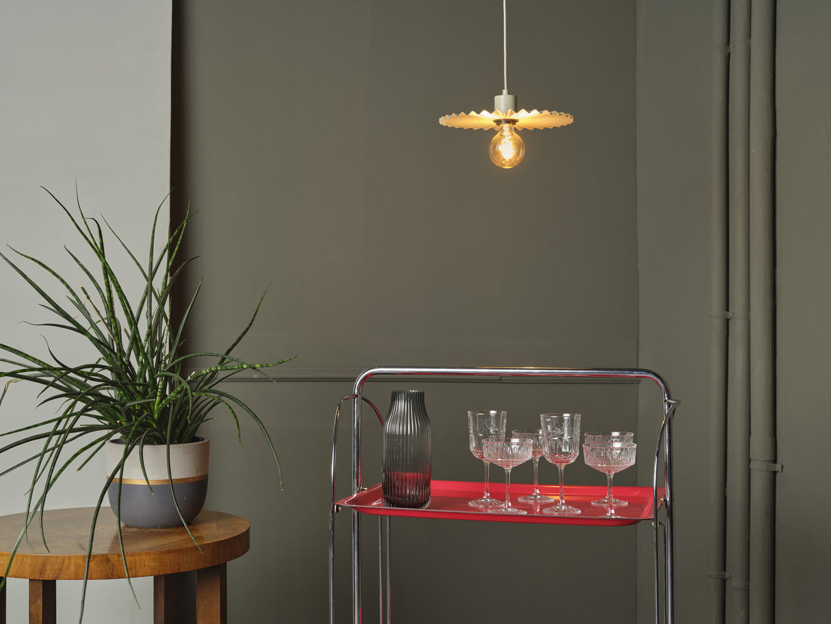 LEDVANCE LED-Pendelleuchte 1LED bg E27 Decor Plissee Pendant E27 Beige sym