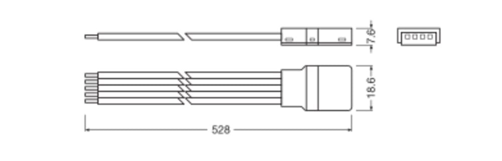LEDVANCE Verbinder tra 528x18,6x7,6mm LS AY P CP P5 500 P IP67 Zubehör