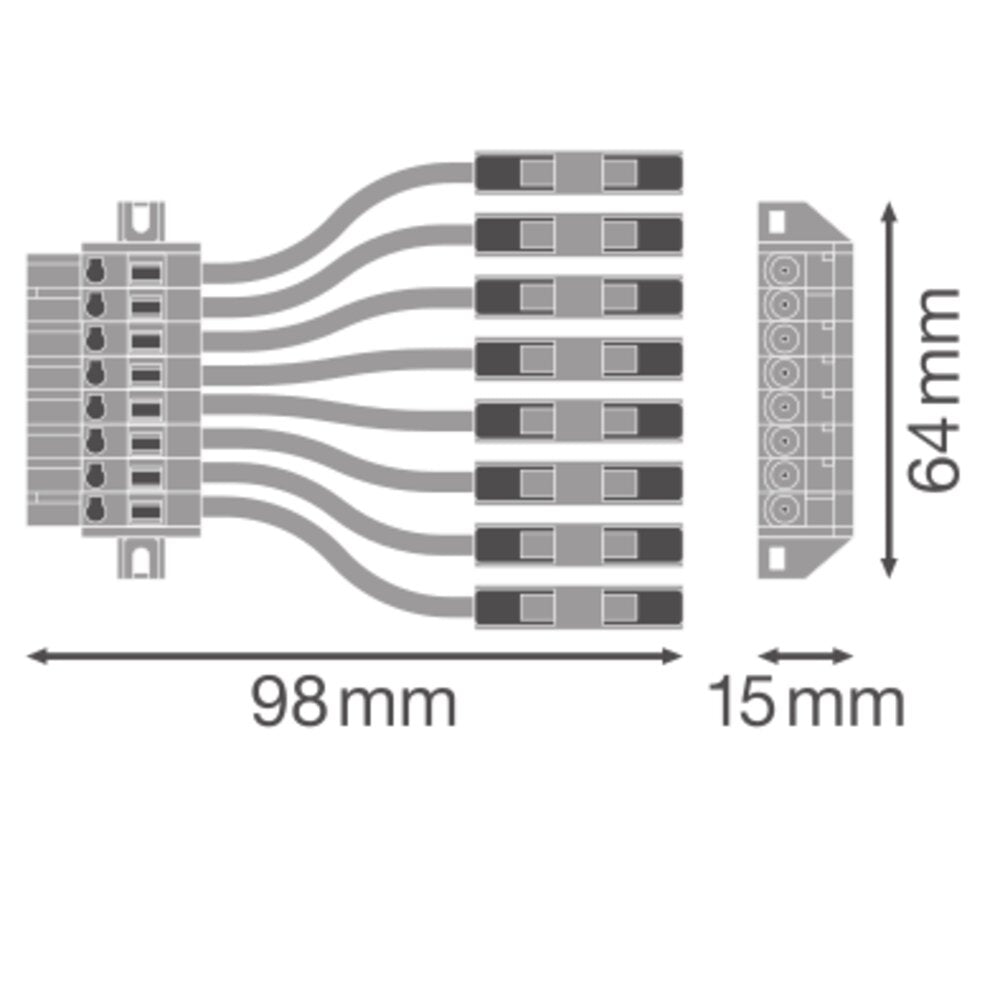 LEDVANCE End-Einspeisung ws 5p 98mm TRUSYS FLEX FEED IN CONNECTOR 8P