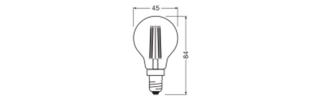 LEDVANCE LED-Lampe FM E14 4W 3000K ws E LED Classic P 40 Filament V 4W 830 470lm