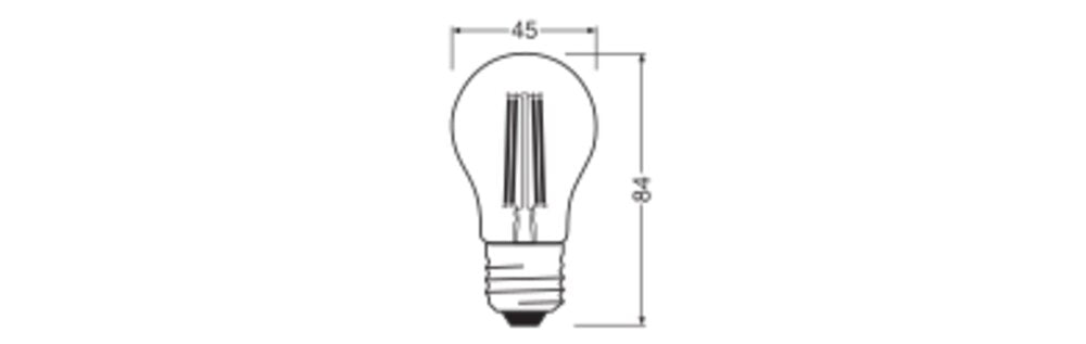 LEDVANCE LED-Lampe FM E27 4W 2700K ws E LED Classic P 40 Filament V 4W 827 470lm