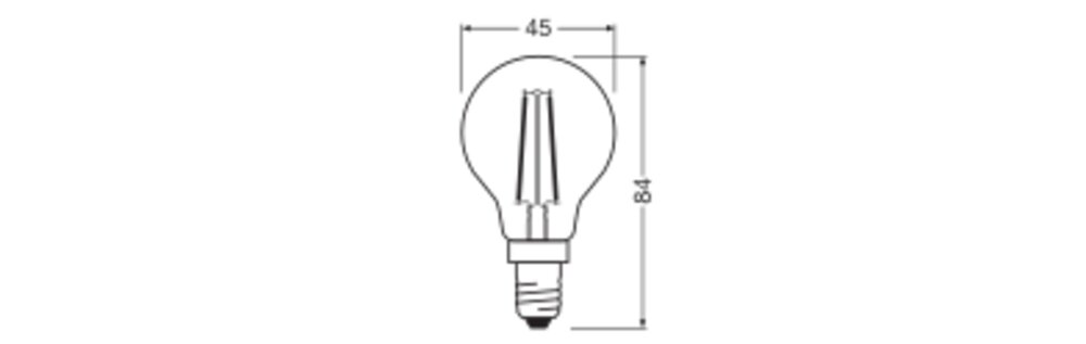 LEDVANCE LED-Lampe FM E14 2,5W 3000K ws LED Classic P 25 Filament V 2.5W 83 250l