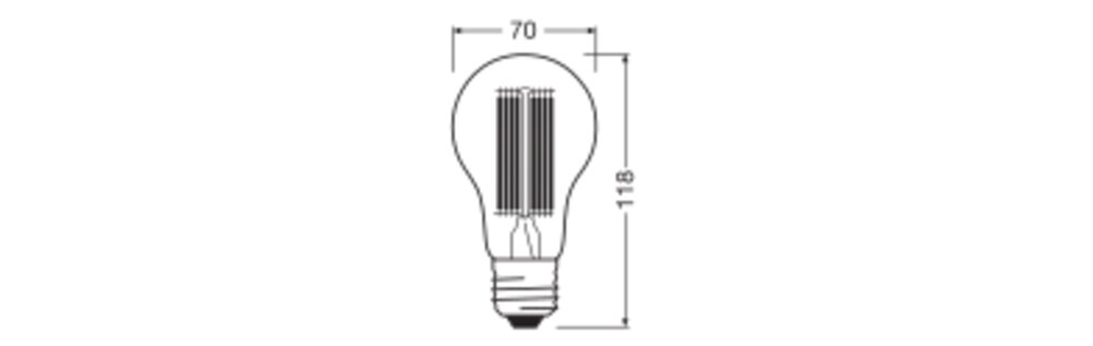 LEDVANCE LED-Lampe FM E27 17W 3000K ws D LED Classic A 150 Filament V 17W 83 2452