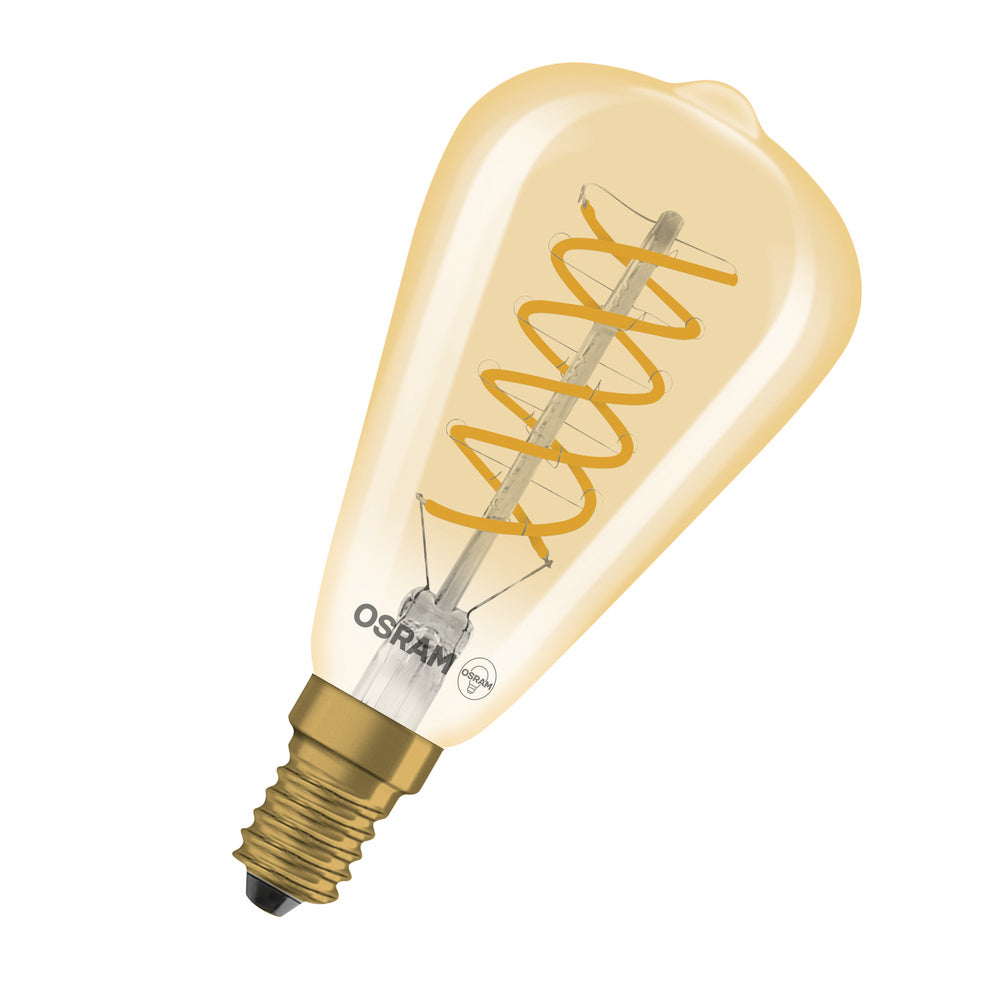 OSRAM LED-Lampe FM E14 4,8W 2200K go G 1906 Edison 32 Spiral Fil DIM 4.8W 360lm