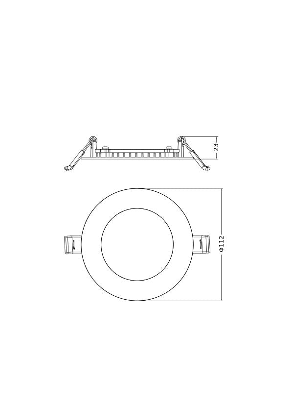 LEDVANCE LED-Einbaustrahler 7,5-9,5W ws DL SLIM ALU DA D100 V 9.5W MS 840 W Konv