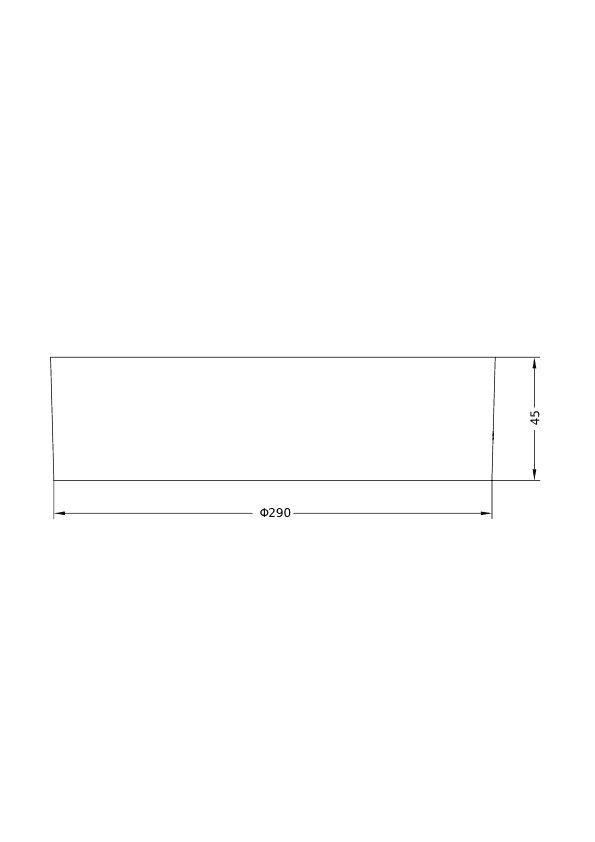 LEDVANCE Einbaurahmen ws Alu 290mm DL SLIM ALU FRAME D280 WT H45mm
