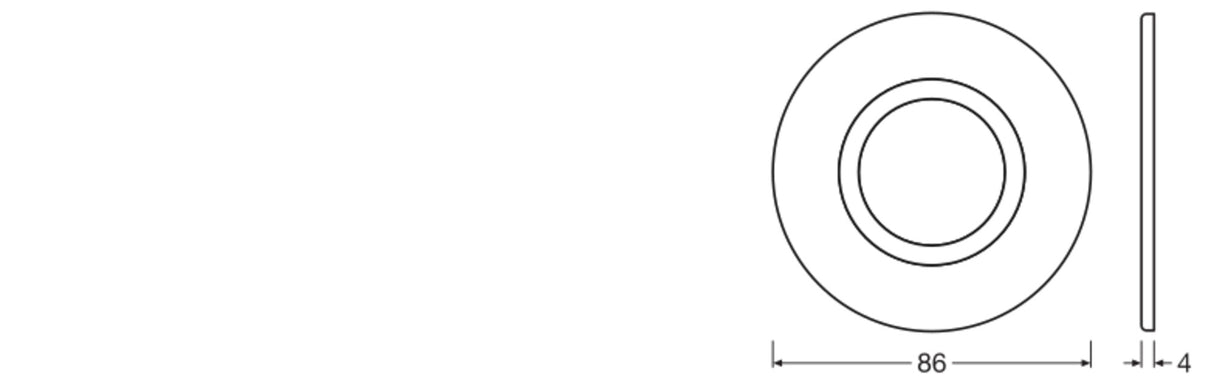 LEDVANCE Dekorelement ni Kst 100mm H4mm SP CBO FP RING FIX ROUND BN