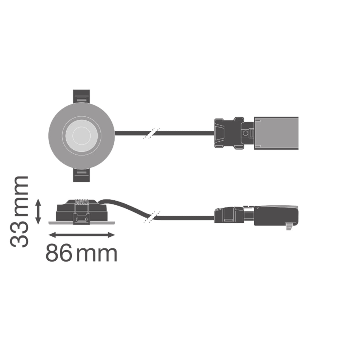 LEDVANCE LED-Einbaustrahler 6W Konv 1LED SP CBO FPFIX V 6W MS827 DIM IP65 WT dim