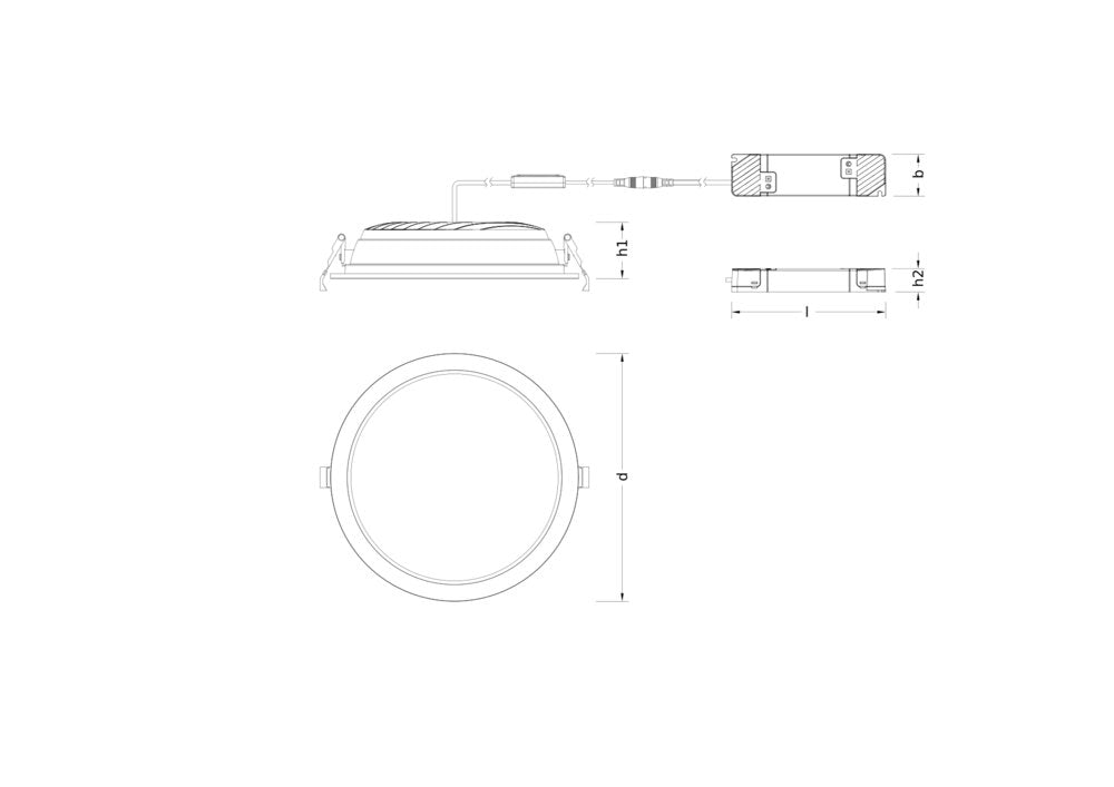 LEDVANCE LED-Einbaustrahler 42W EVG 1LED DL CMFT ZB D250 P 42W 93040 OP WT ws ws