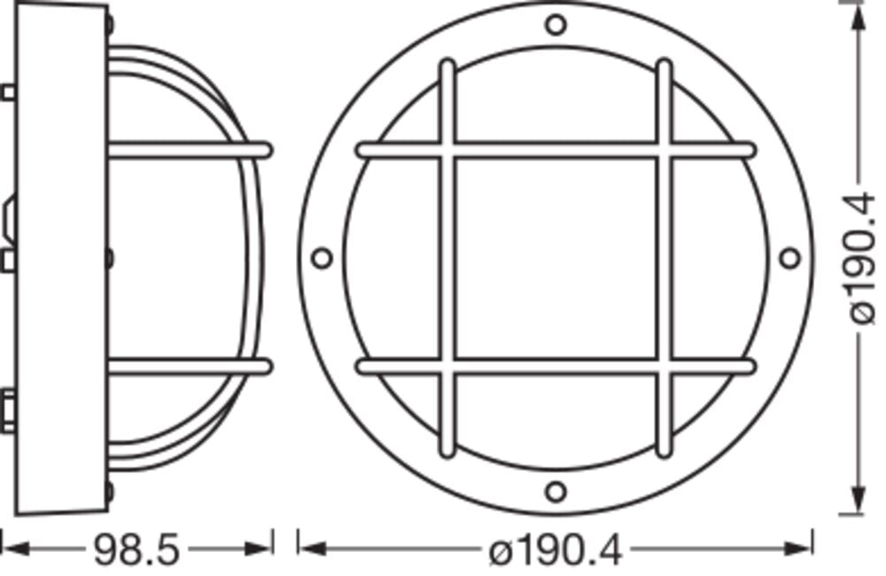 LEDVANCE LED-Anbauleuchte 60W ws Bulkhead Essential Round E27 White