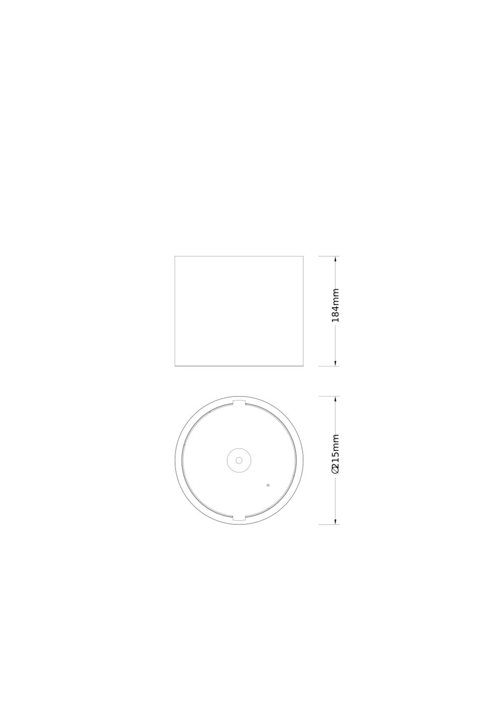 LEDVANCE Einbaurahmen gr ST 215mm DL CMFT FRAME D200 GY H184mm