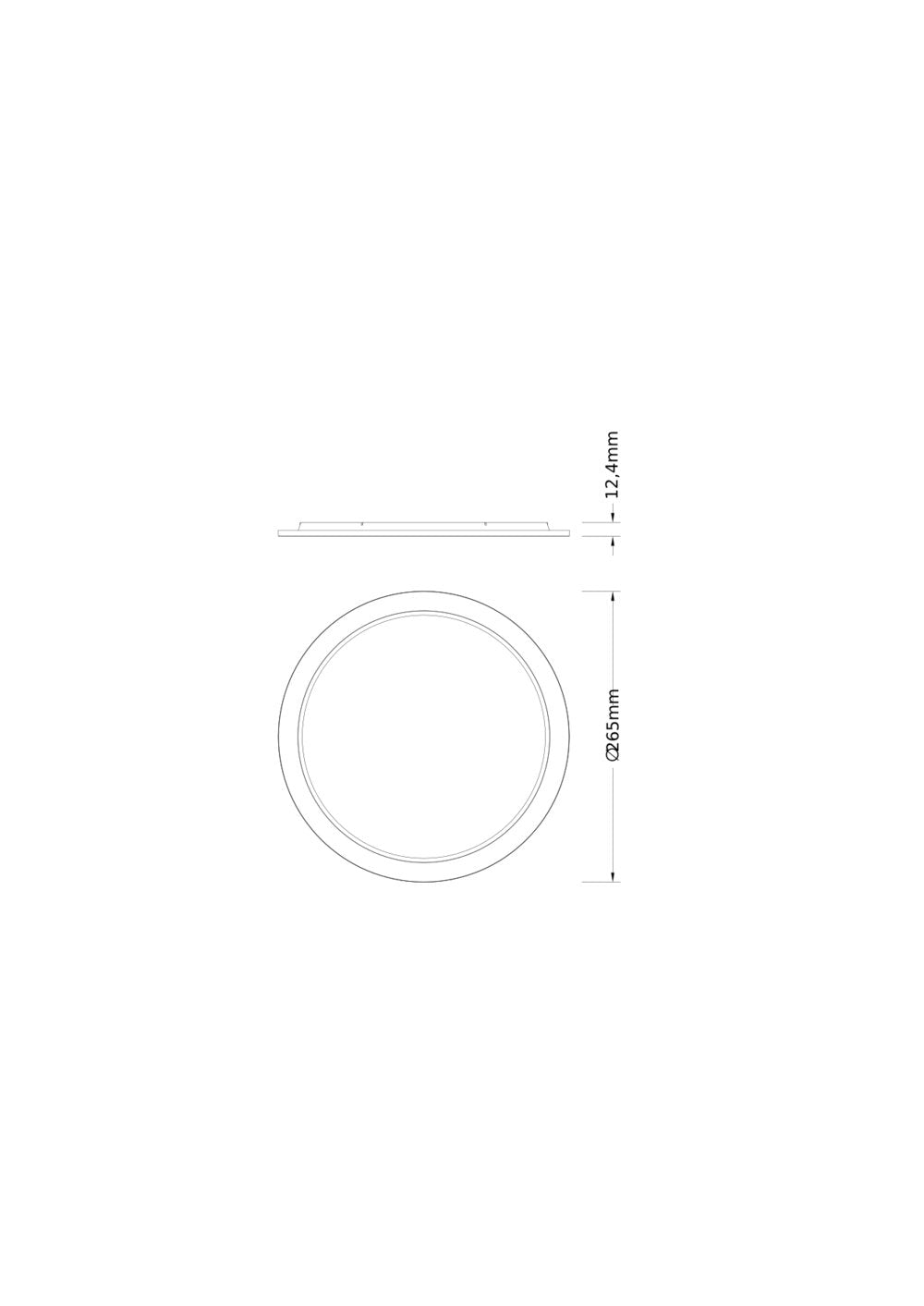 LEDVANCE Dekorelement sw Alu 265mm DL CMFT EXCH RING D250 BK H12,4mm