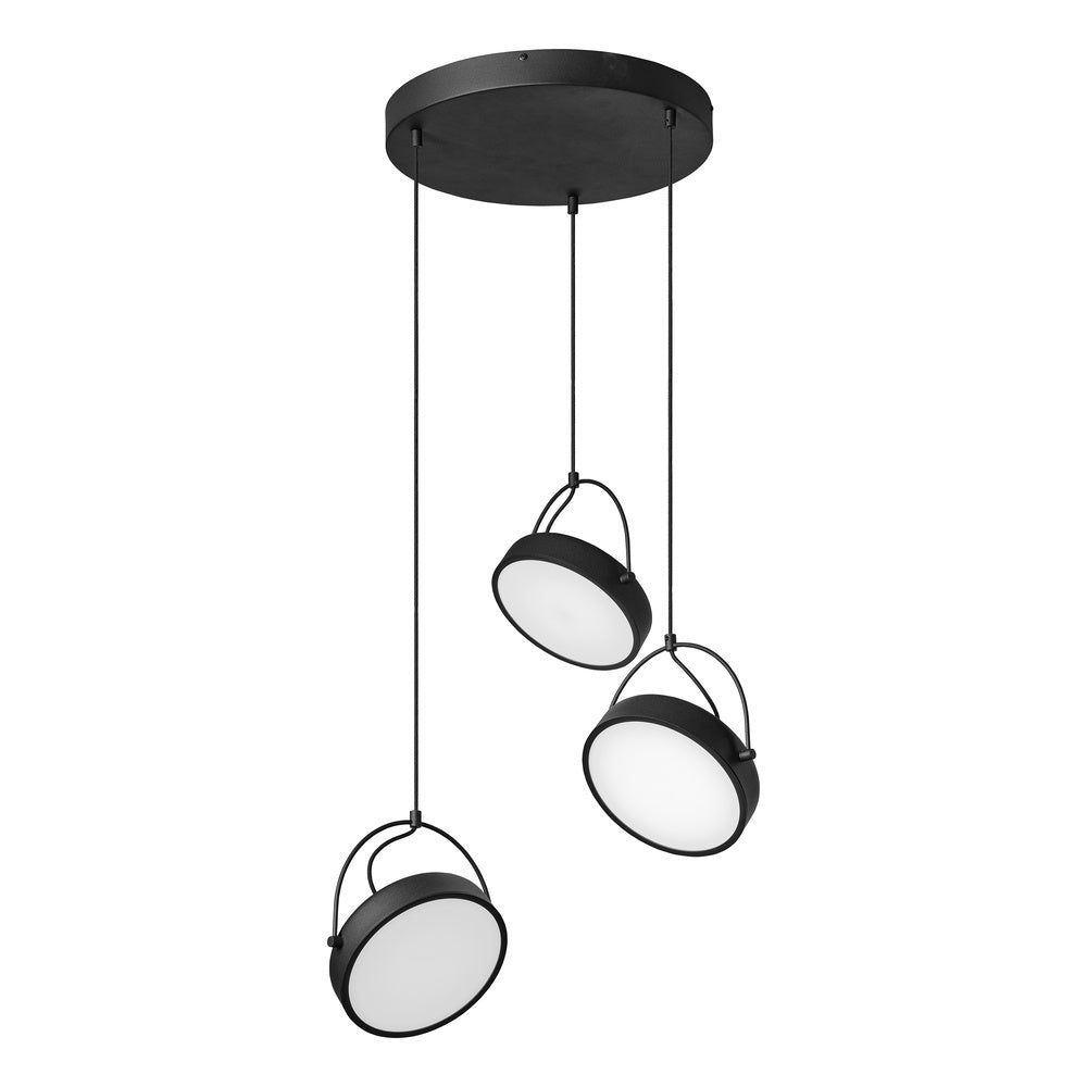 LEDVANCE LED-Pendelleuchte 3LEDs 3000K Decor Puck 3XPendant PL 36W 930 Bla 1250