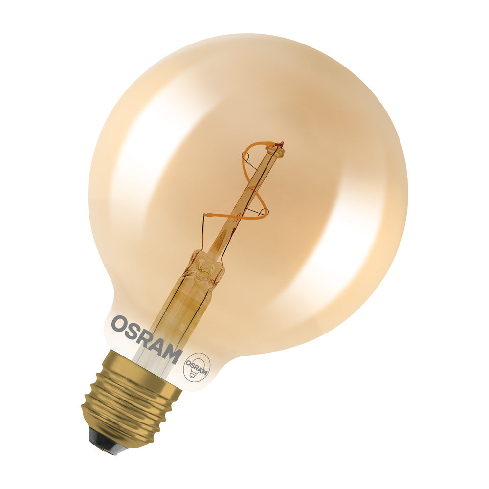 OSRAM LED-Lampe FM E27 1,8W 2200K go kl 1906 Globe 95 Spiral Filament 1.8W 30lm