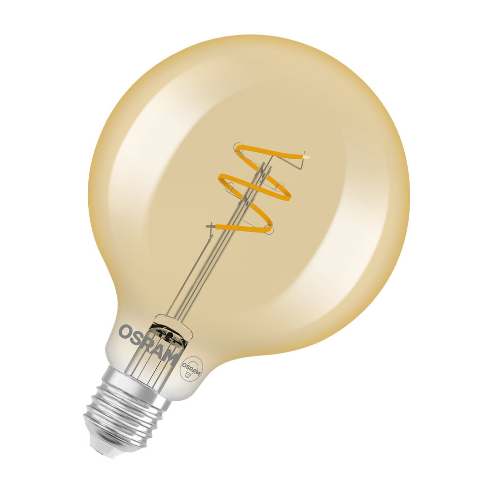 OSRAM LED-Kugellampe FM E27 4,9W 2200K F 1906 Globe 95 40 Spiral Fil DIM 4.9 ws