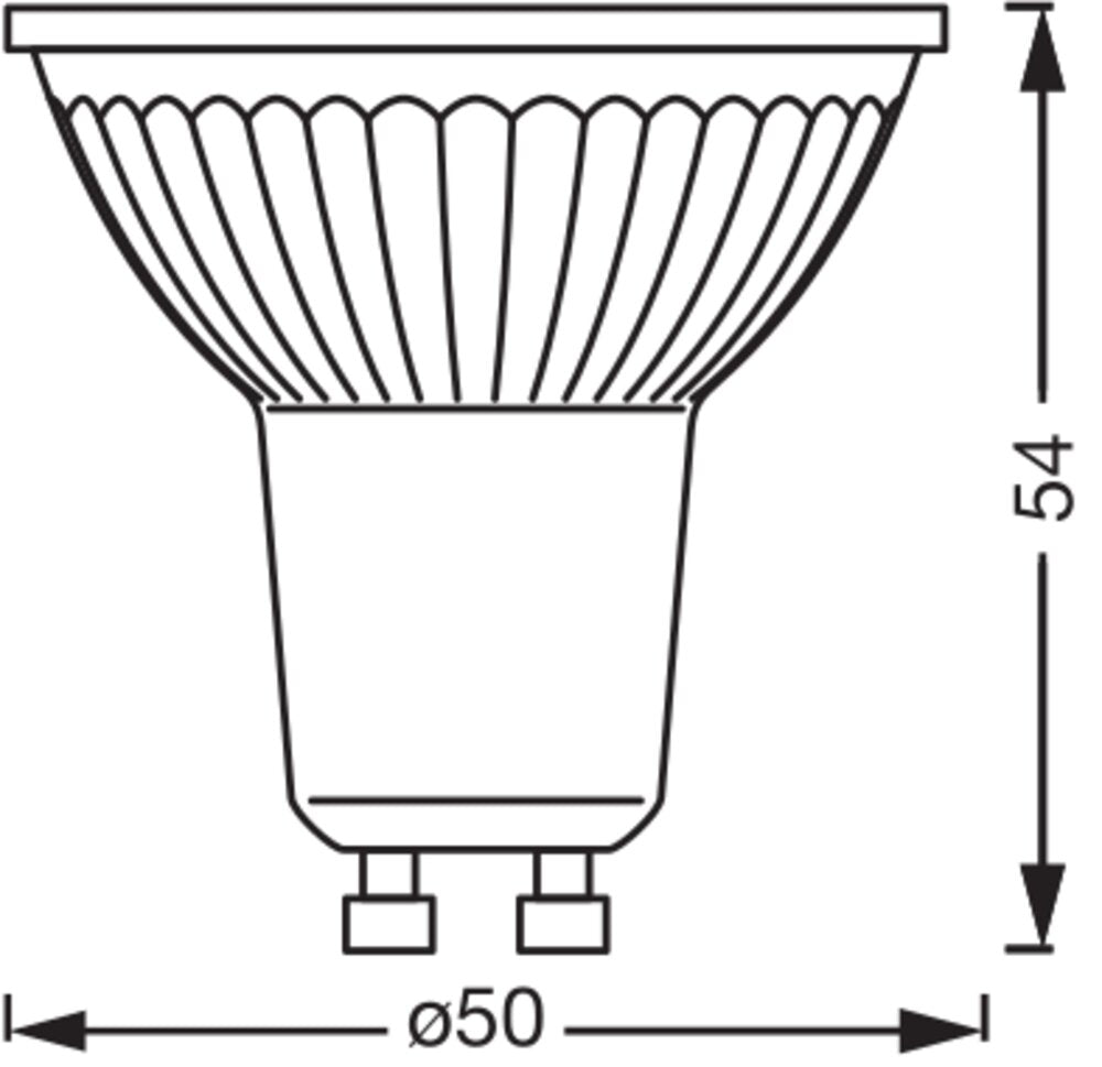 LEDVANCE LED-Reflektorlampe GU10 PAR16 F SMART+ MATTER PAR16 50 45° 4.9W 827 PAR1
