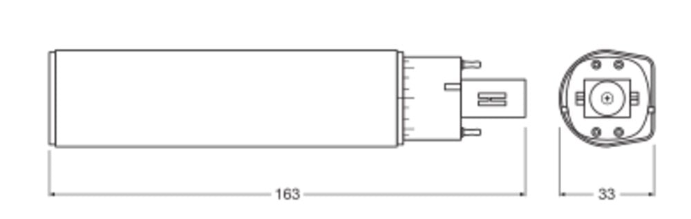 LEDVANCE LED-Röhrenlampe G24q-3 10W ws E DULUX LED D/E26 HF & AC MAINS V 10W 6500