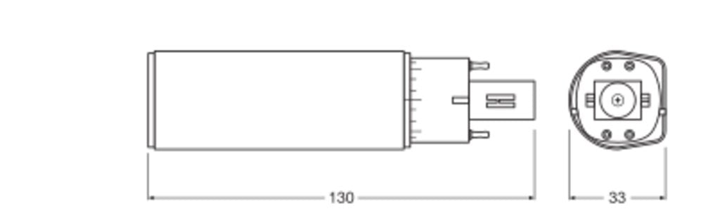 LEDVANCE LED-Röhrenlampe G24q-1 6W 6500K DULUX LED D/E13 HF & AC MAINS V 6W ws E