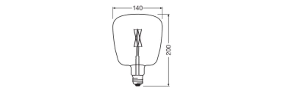 OSRAM LED-Kugellampe FM E27 4,5W 1600K G Vintage 1906 1906 Globe 140 15 Fil DIM 4