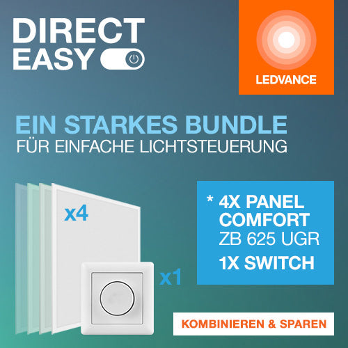 LEDVANCE LED-Panel 620x620mm 33W 4000K DIRECT EASY KIT 4XPL CMFT 625 1XMCU 4320