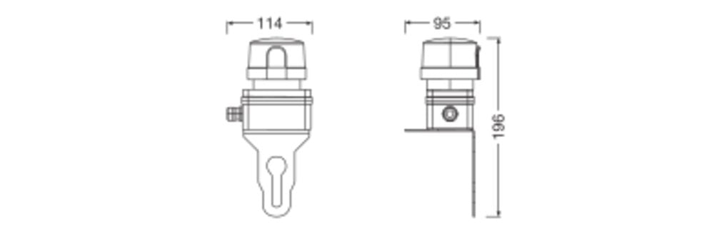 LEDVANCE Befestigungsset ws ST L114mm FL FLEX ADAPTER SOCKET NEMA B95mm
