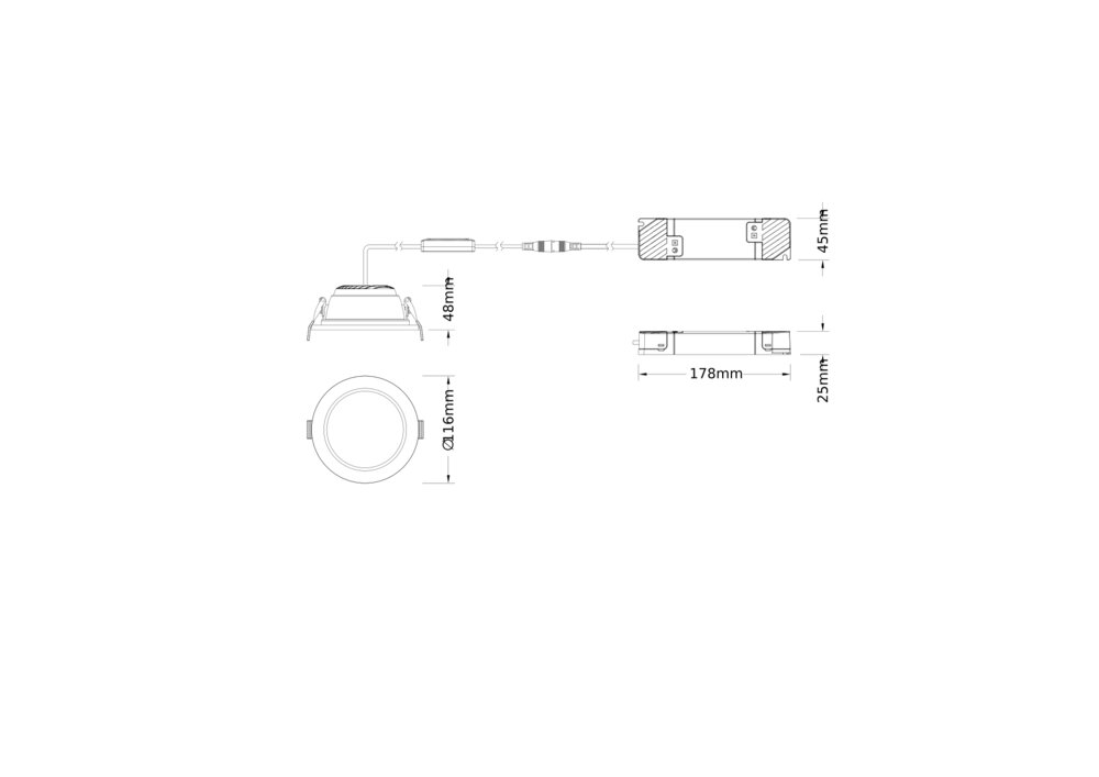 LEDVANCE LED-Einbaustrahler 13W EVG 1LED DL CMFT ZB D100 P 13W 93040 OP WT ws ws