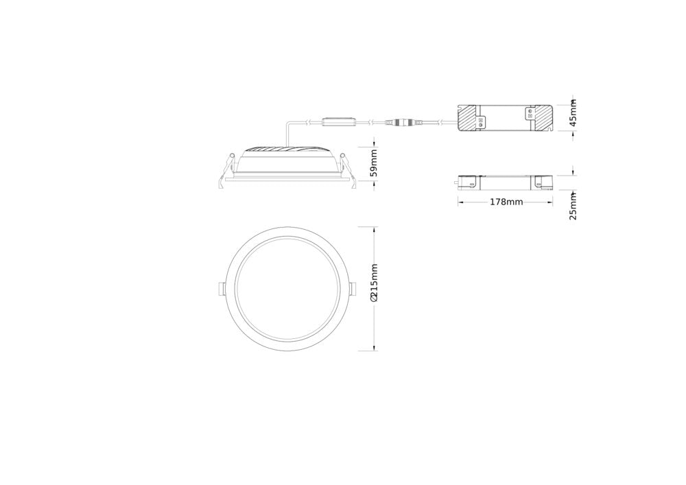 LEDVANCE LED-Einbaustrahler 30W EVG 1LED DL CMFT ZB D200 P 30W 93040 OP WT ws ws