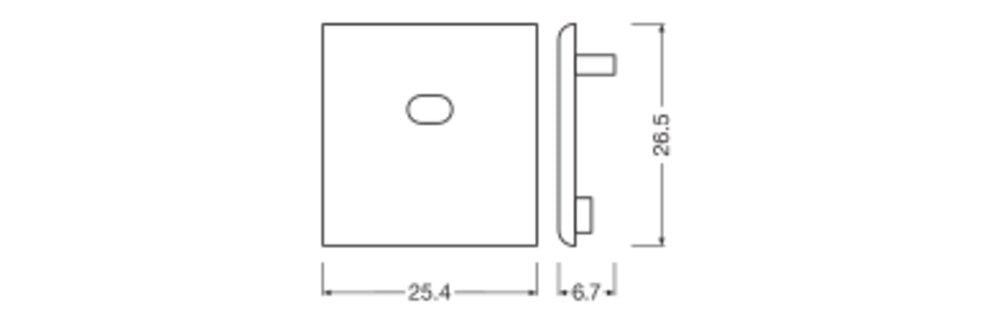 LEDVANCE Endstück ws 25,4x26,5x6,7mm LS AY -PW04/EC/H Zubehör