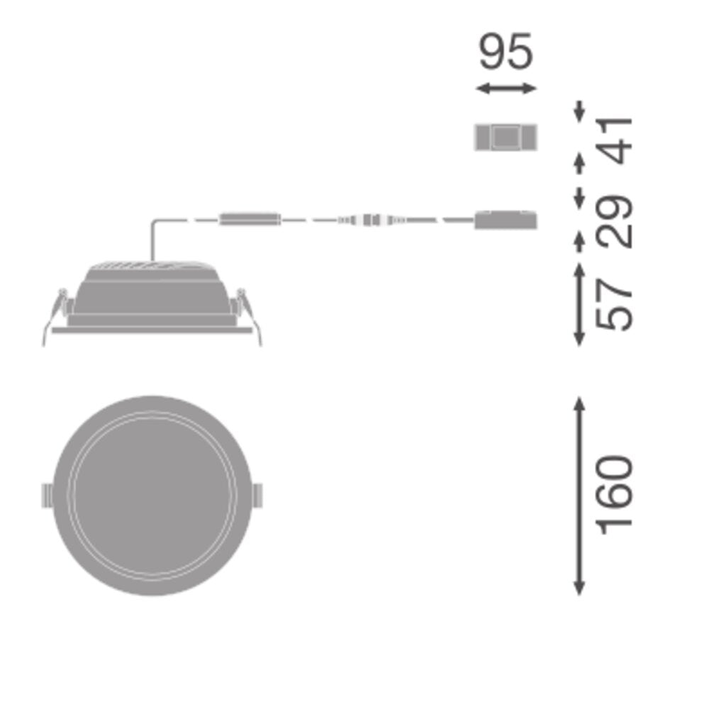 LEDVANCE LED-Einbaustrahler 10-15W Konv DL CMFT HE D150 P 15W ML 830 OP WT 1LED