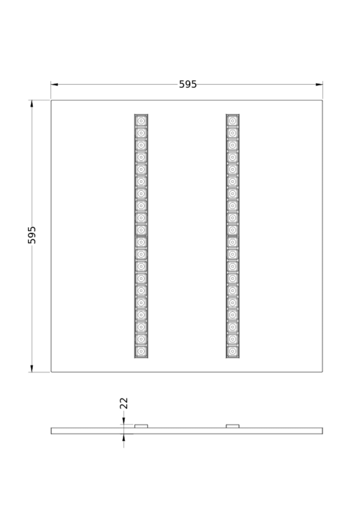 LEDVANCE LED-Panel 595x595mm 38W 4000K PL INV 600 ZB P 38W 940 U19 WT 5150lm